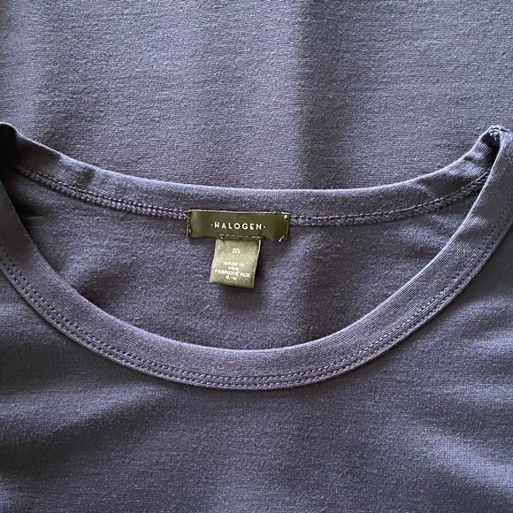 Halogen Cinched Tie Cuff Sweatshirt in Navy NWOT - Picture 5 of 5